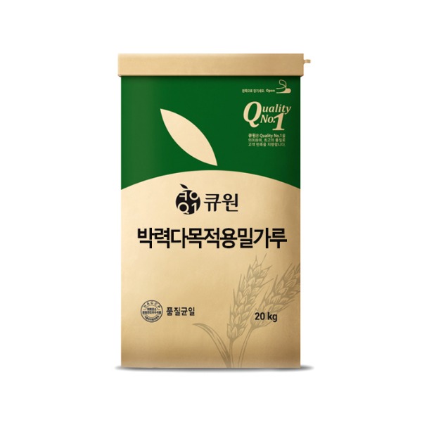큐원,박력다목적밀가루20kg,대용량업소용밀가루20kg